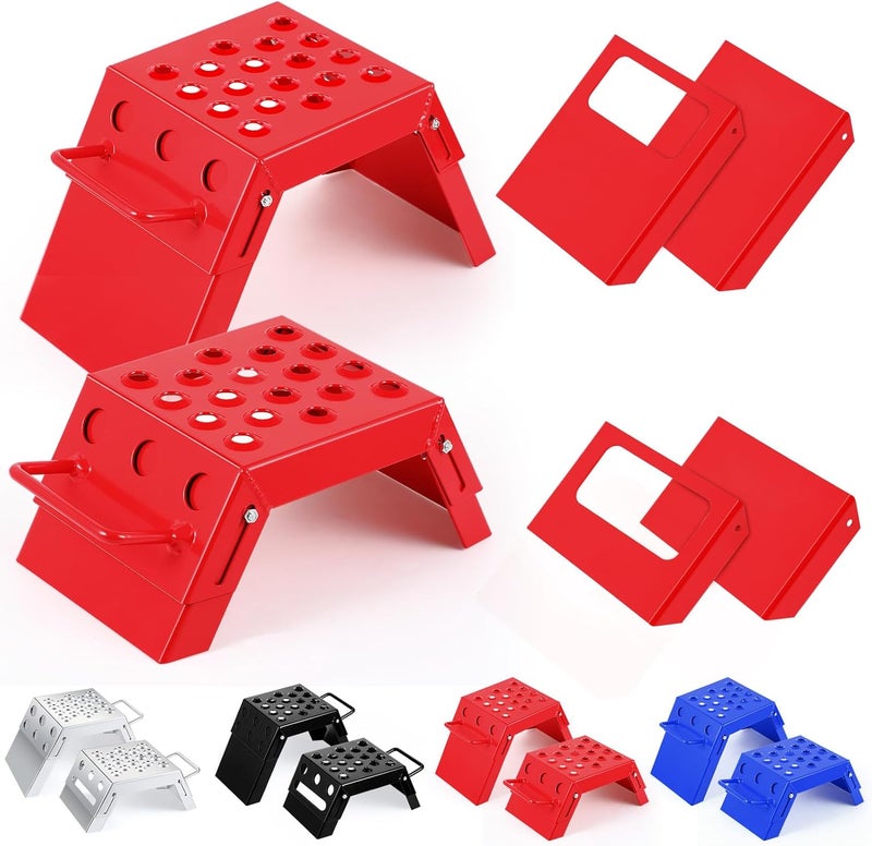 DaisyInner 2 Pcs Moto Starting Block Aid Adjustable 3-9" Starting Blocks Motorsport Foot Stool Dirt Bike Accessories for E Bikes Youth Moto Crossers Touring Motorcycles - Image 1